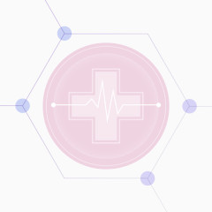 医院十字标上的心率