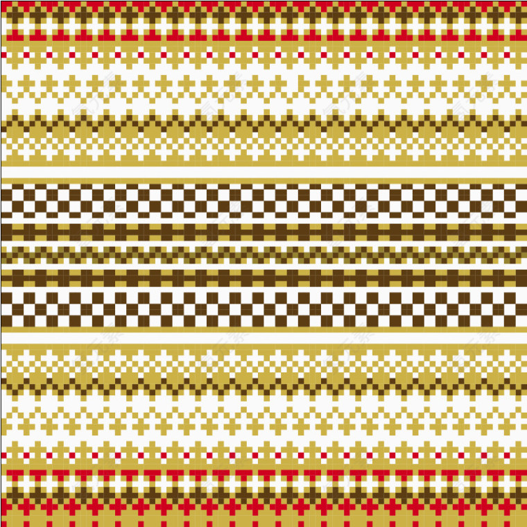 矢量精美蜀绣点阵图