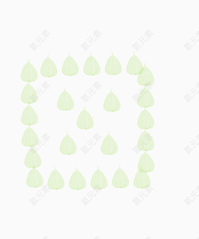 淡雅绿色树叶叶片