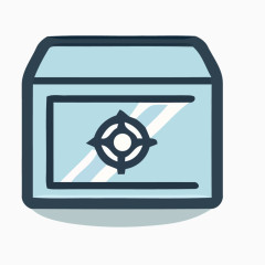 矢量蓝色保险柜素材