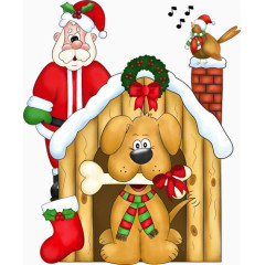 小狗和圣诞老人