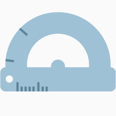 手绘半圆尺子图案