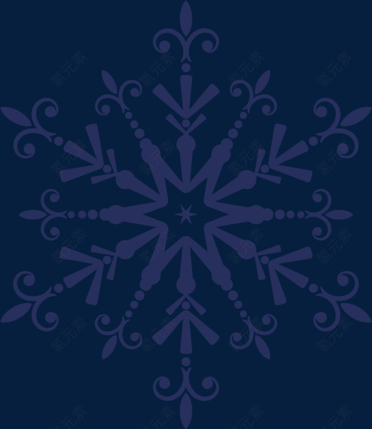 蓝色创意雪花