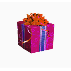 紫红色礼盒包装盒免扣素材