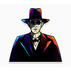 彩色人物插画设计