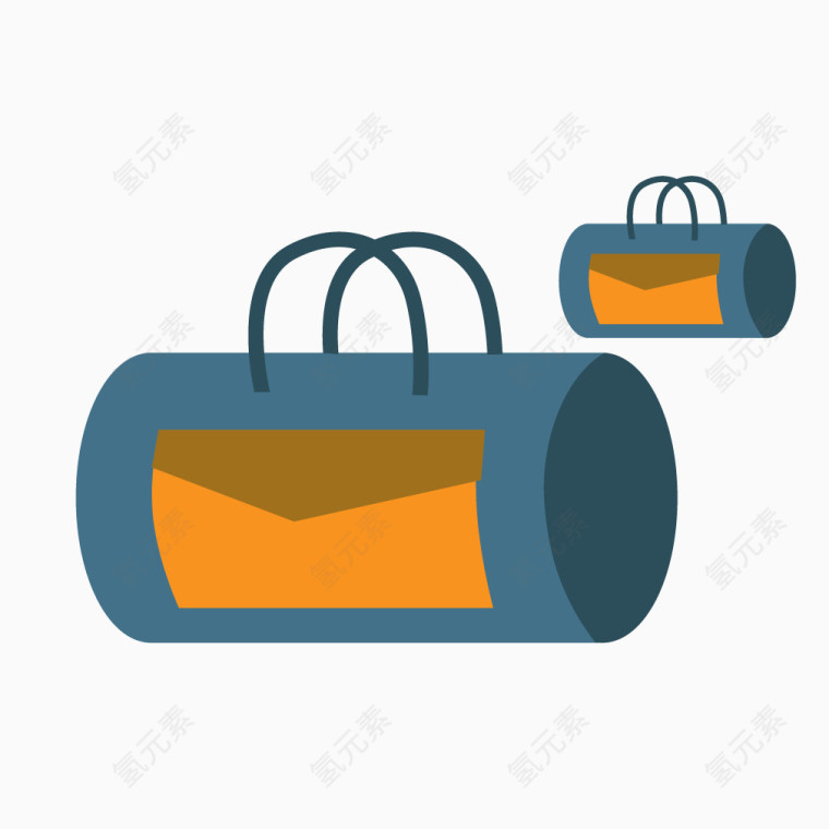 蓝色圆形物品包手提包