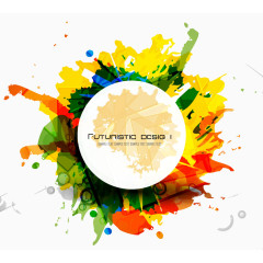 PPT背景元素彩色斑点