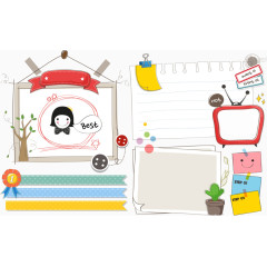 矢量画板上的女孩