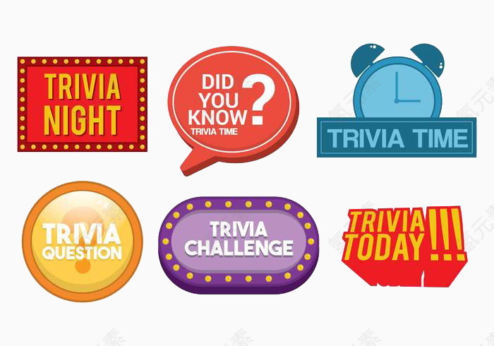 多个花絮矢量图标