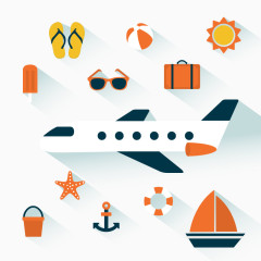 旅游沙滩矢量素材