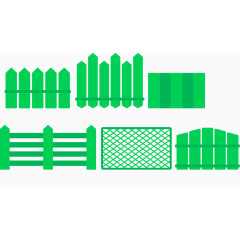 矢量图绿色的防护墙