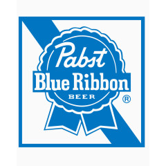 蓝带啤酒标志矢量图