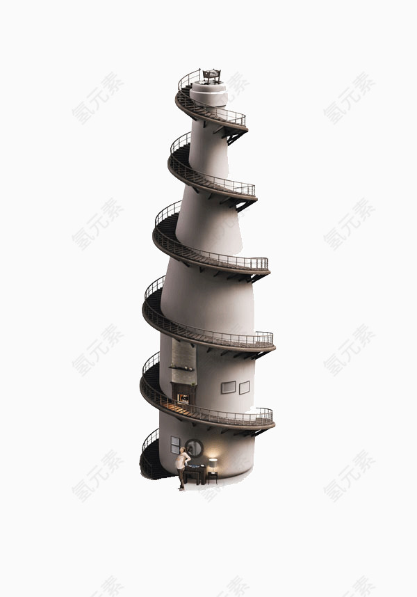 创意旋转建筑楼梯