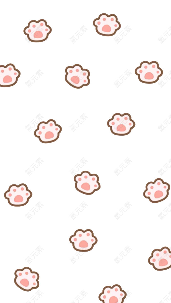 可爱猫爪子平铺