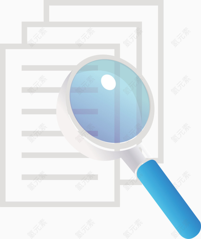 放大镜png矢量素材