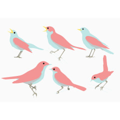 文艺卡通鸟类春鸟