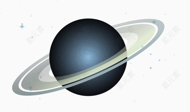 可爱简约星球矢量图