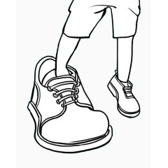 穿大头皮鞋的小孩