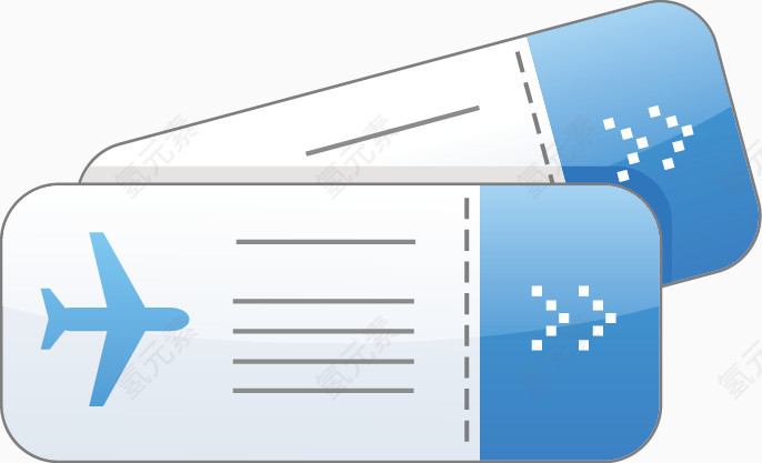 飞机票png矢量素材