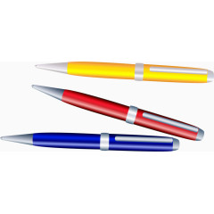 矢量彩色文具笔