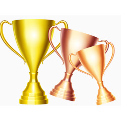 彩色奖杯素材