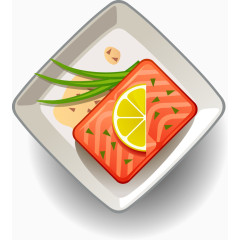 精美食物俯视图矢量图