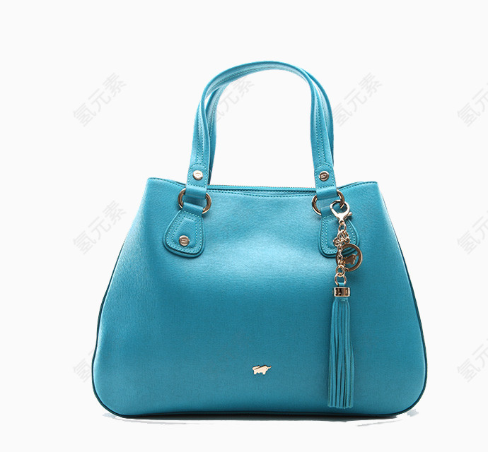 布兰施湖蓝色女包产品实物
