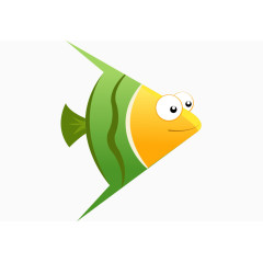 矢量卡通海洋生物黄