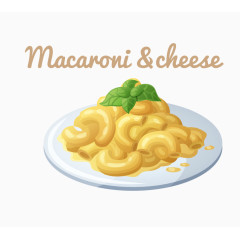 矢量奶酪烤通心粉