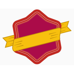 创意矢量标签漫画风格红色