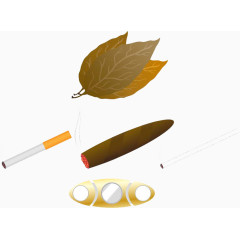 卡通香烟雪茄高清免扣素材