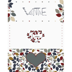 树叶形状矢量扁平化卡片装饰花纹