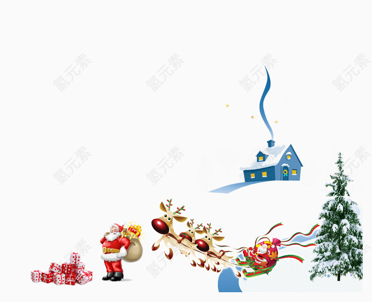 圣诞老人圣诞马车