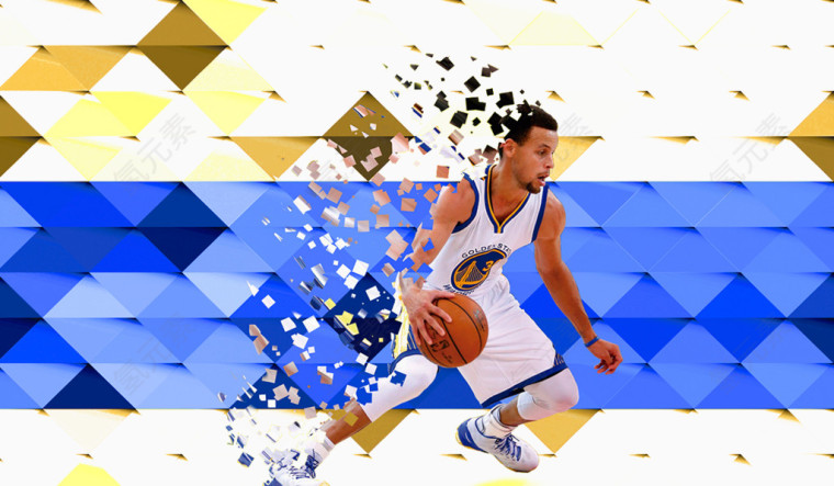 运动人物和碎片背景