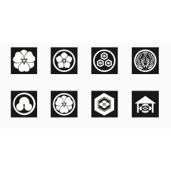 8个黑色常用图标