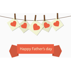 矢量手绘心形标签挂饰