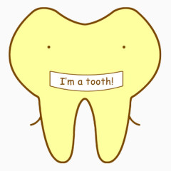 手绘可爱牙齿形象