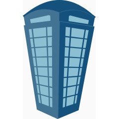 矢量PPT创意设计旅游电话亭图标