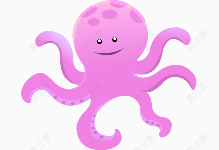 矢量卡通海洋生物八爪
