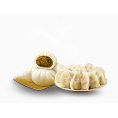 饺子包子免抠素材