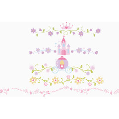 可爱公主风花纹图