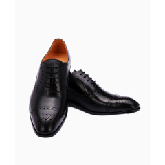 金利来男鞋尖头系带头层牛皮