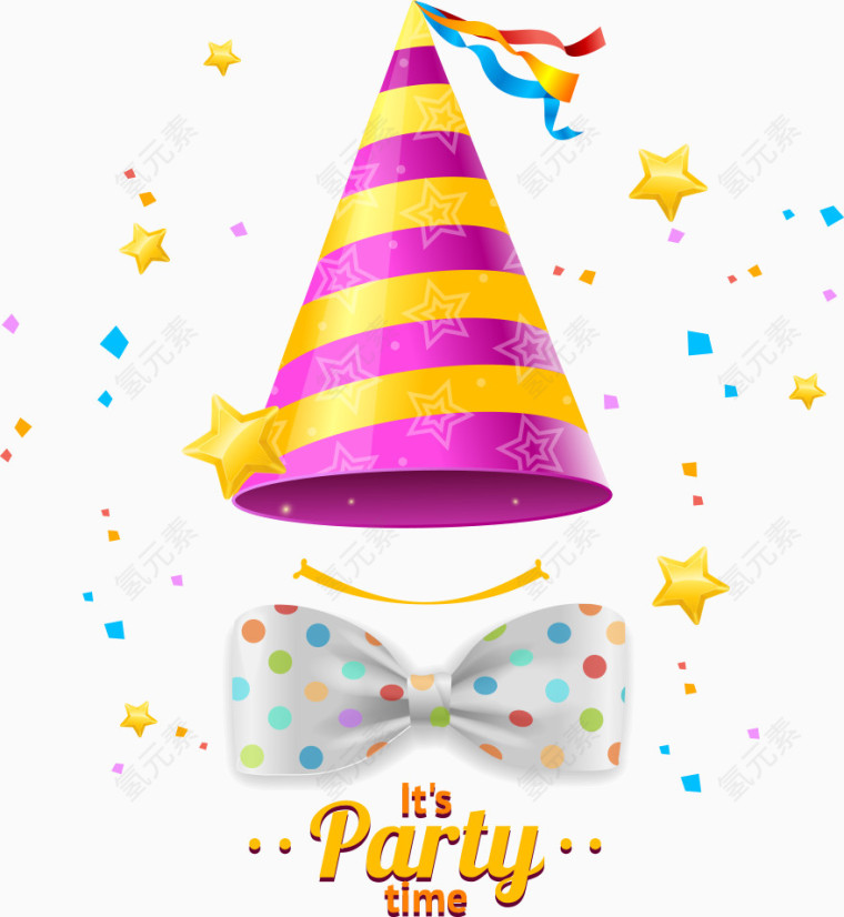 矢量生日帽