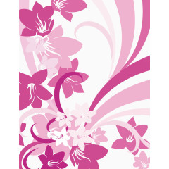 时尚潮流粉色花朵矢量素材