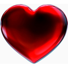 红色立体珠光爱心七夕情人节