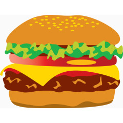 矢量图美味的汉堡