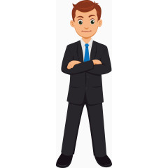 穿西装的男性卡通人物