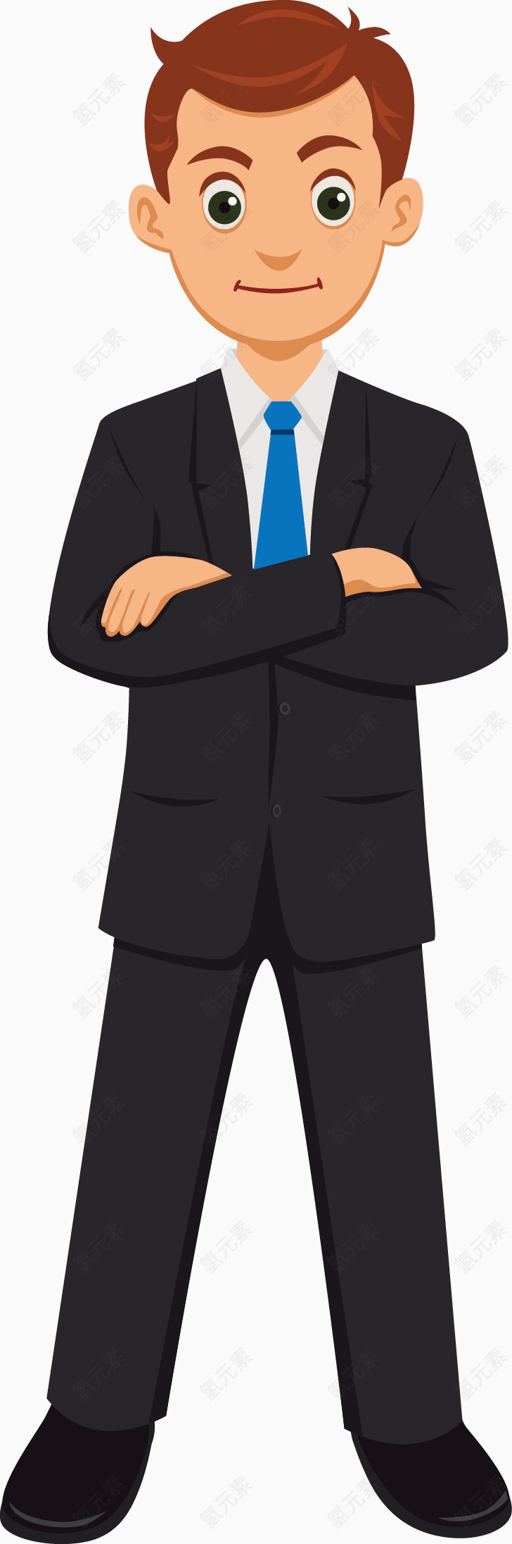 穿西装的男性卡通人物