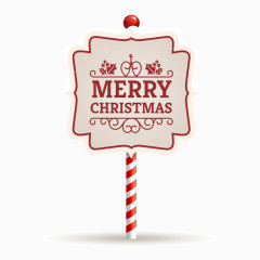 圣诞路牌矢量图