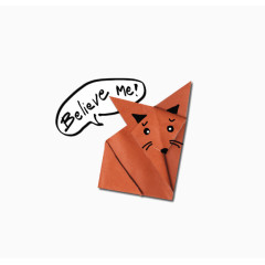 趣味折纸卡通动物狐狸